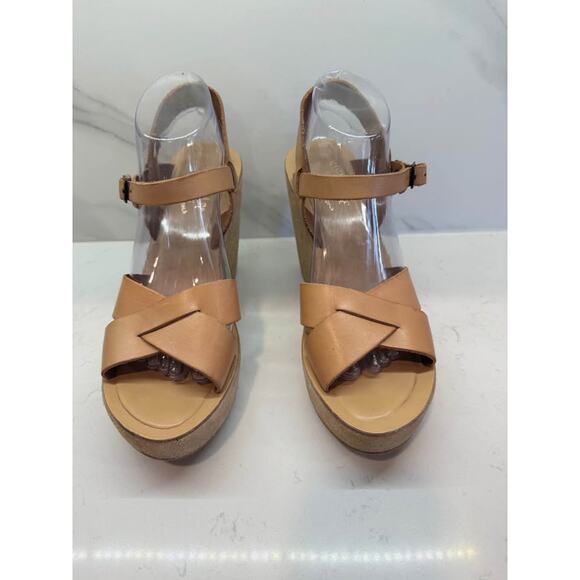 Kork-Ease Women’s Size 10 Bette Natural Leather Platform Sandal - Picture 2 of 7